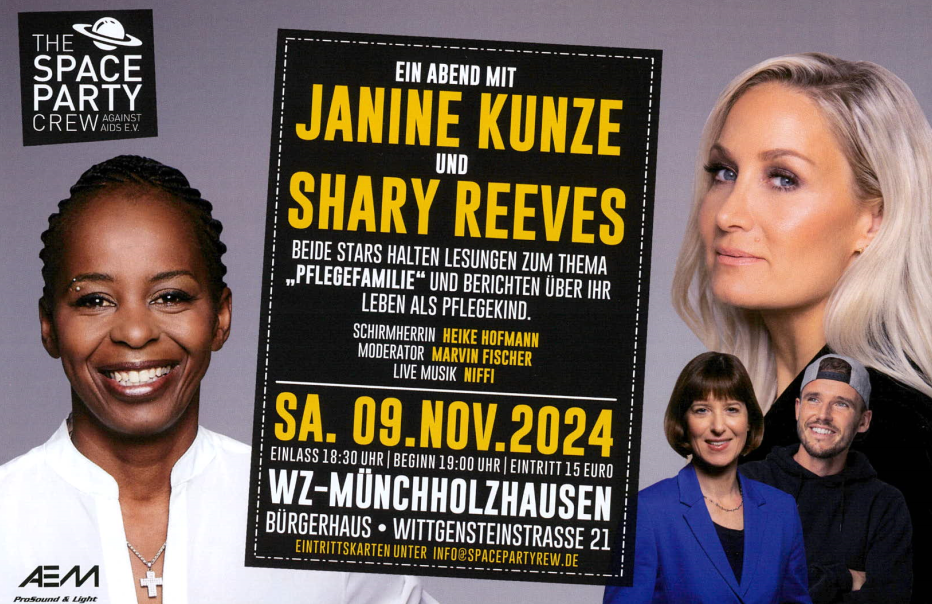 Abend mit Janine Kunze und Shary Reeves - Einladung am 09.11.2024 in Wetzlar Münchholzhausen